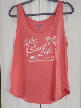 Salt Life Coral Graphic Palm Tank Top